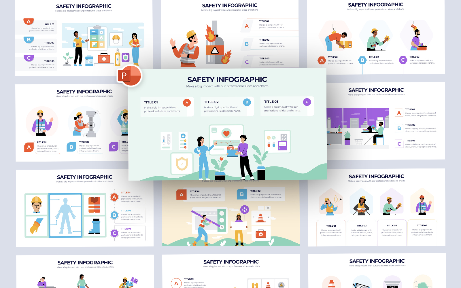 Safety Vector Infographic PowerPoint Template