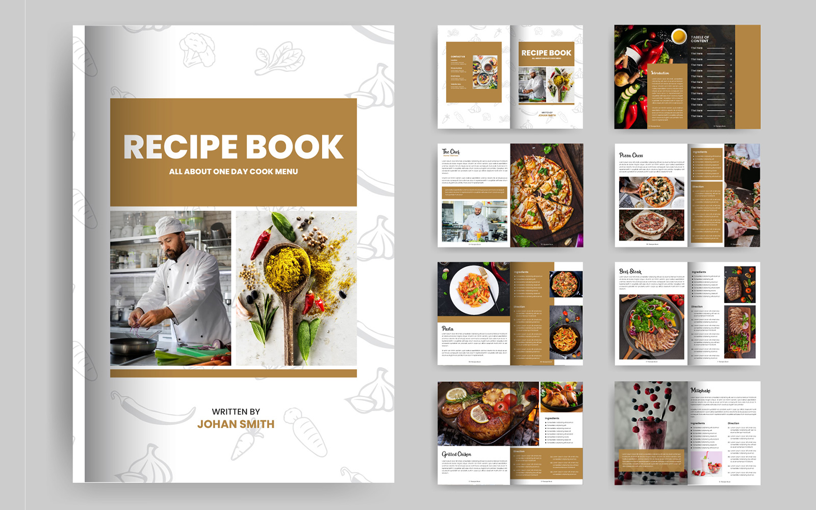 Cookbook/ Recipe Book/Ebook Magazine Template