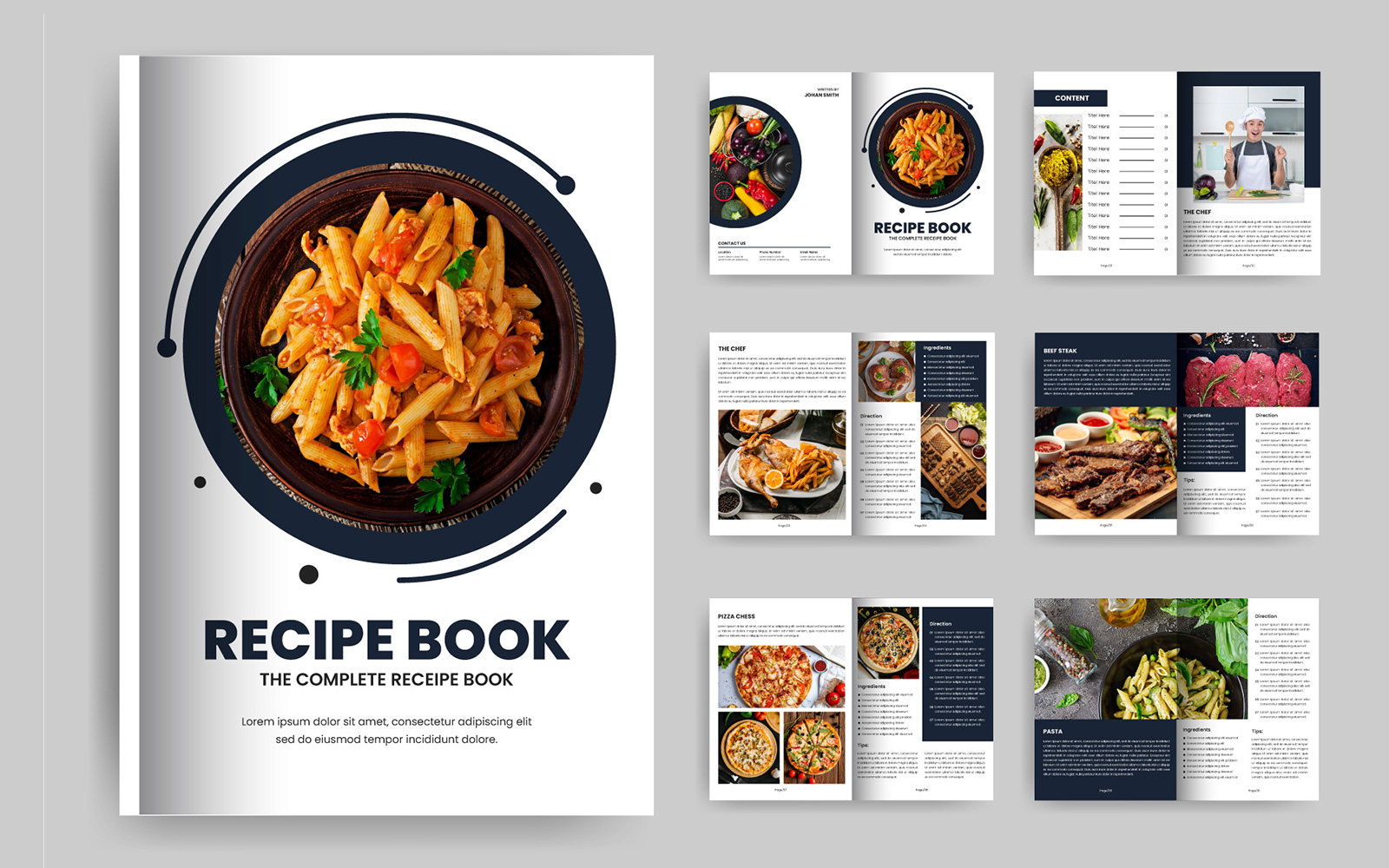 Recipe Book or Cookbook Magazine Template