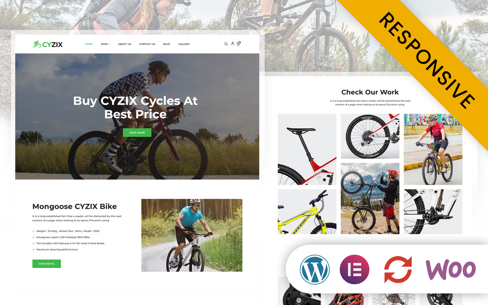 CYZIX - Bicycle Shop Elementor WordPress Theme