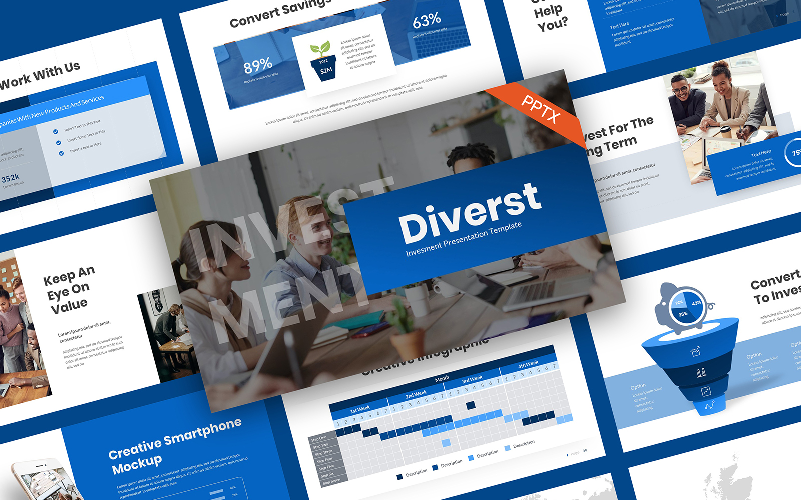 Diverst Modern Invesment PowerPoint Template