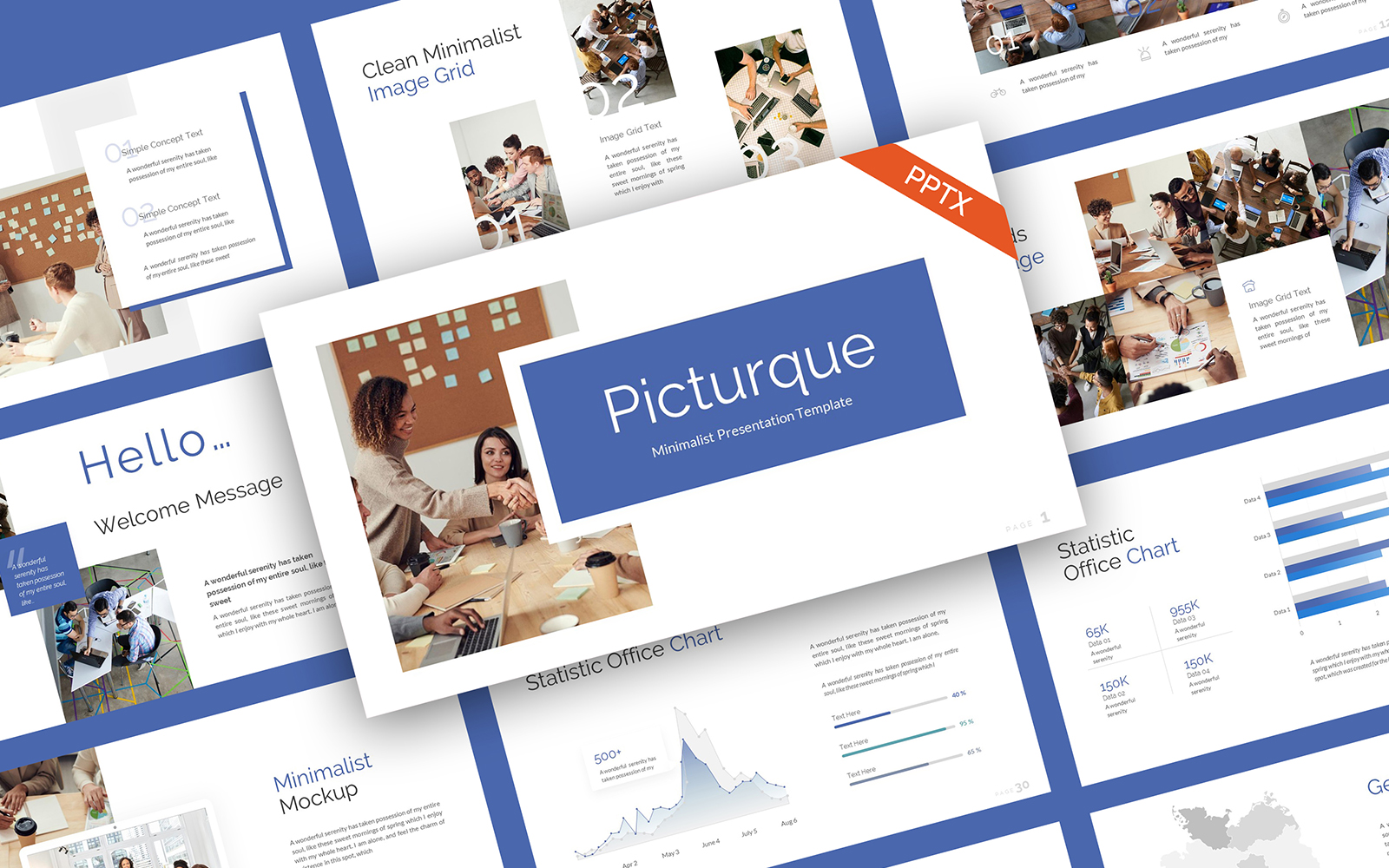Picturque Minimalist Business PowerPoint Template