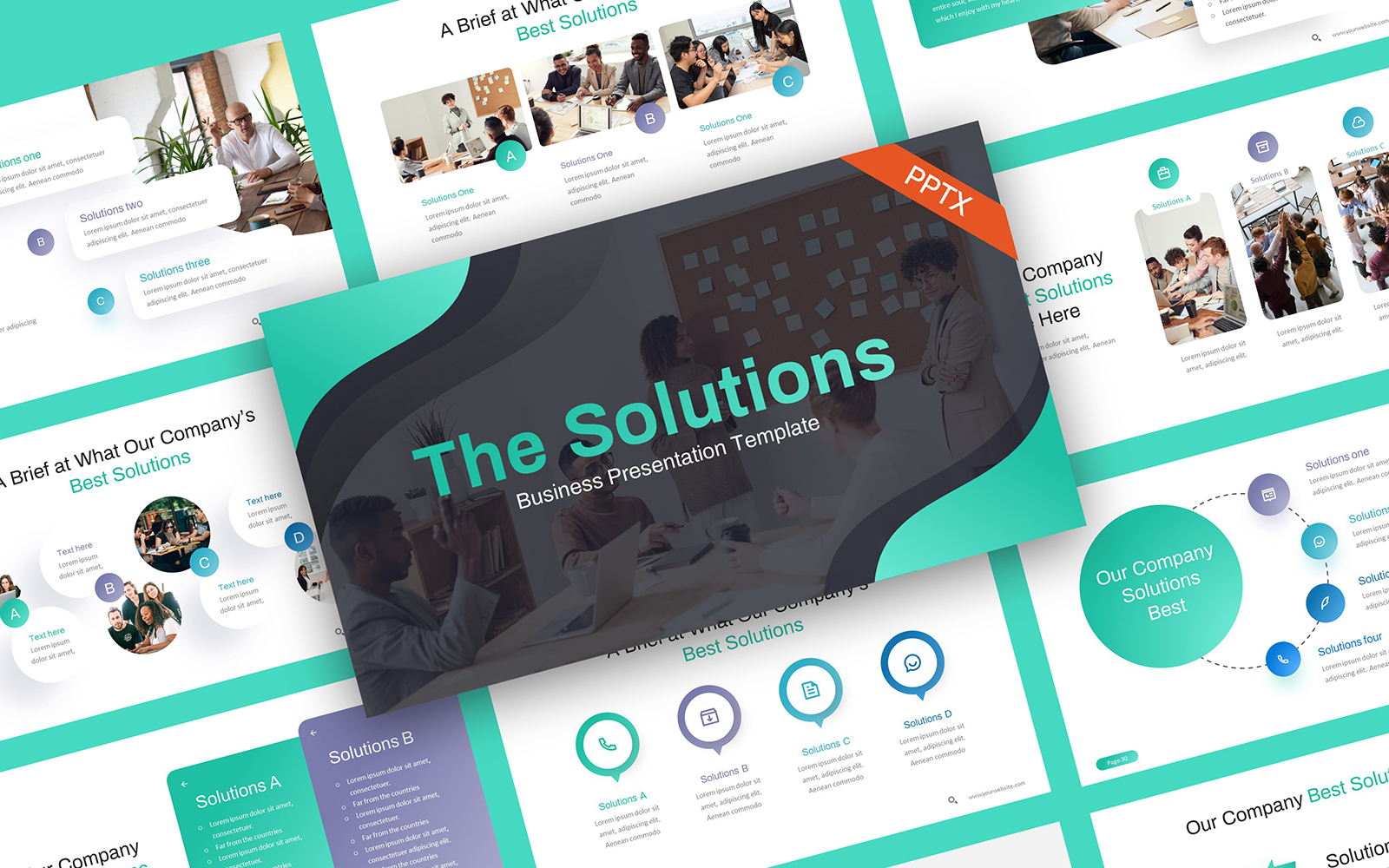 The Solutions Infographic PowerPoint Template