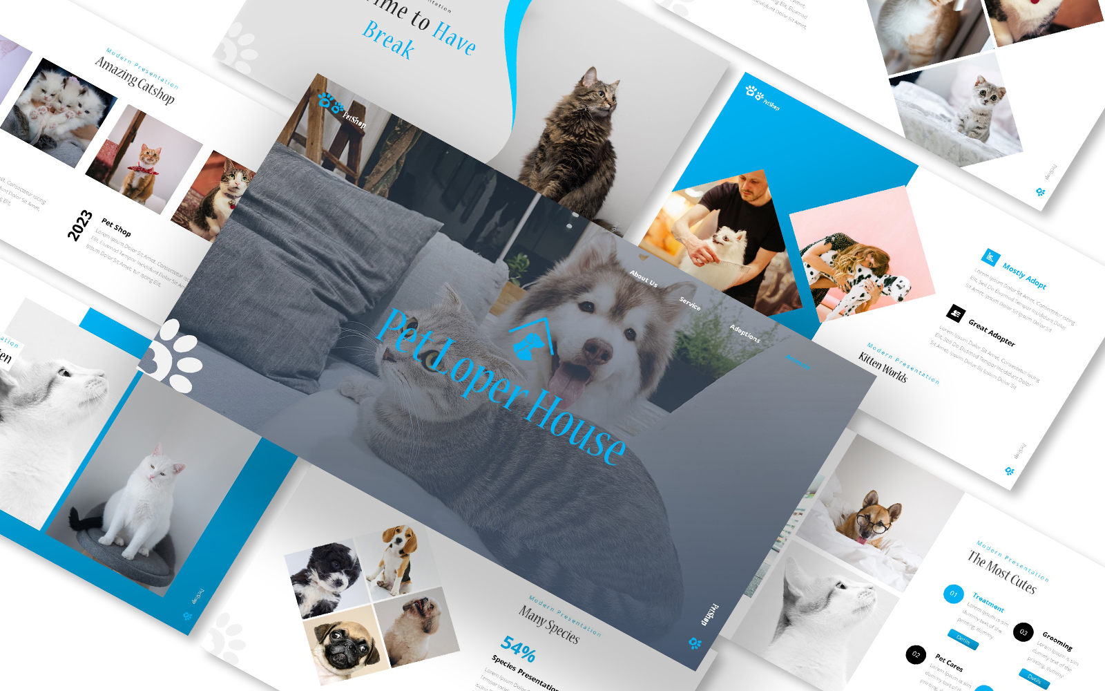 Pet Loper House Powerpoint Template for $15