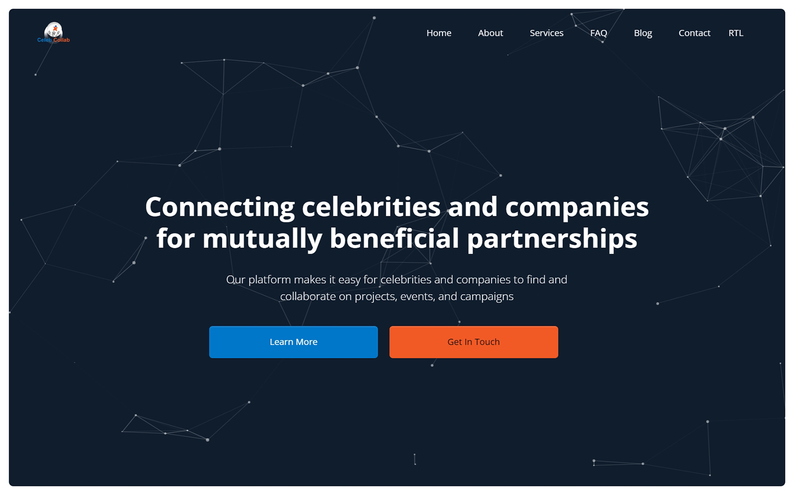 CelebCollab - The Ultimate Solution for Connecting Celebrities and Companies HTML Template