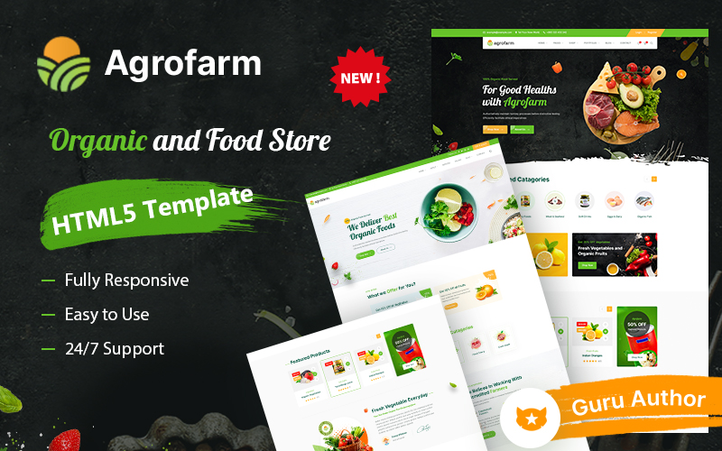 Agrofarm - Organic Food & Organic Store HTML5 Template