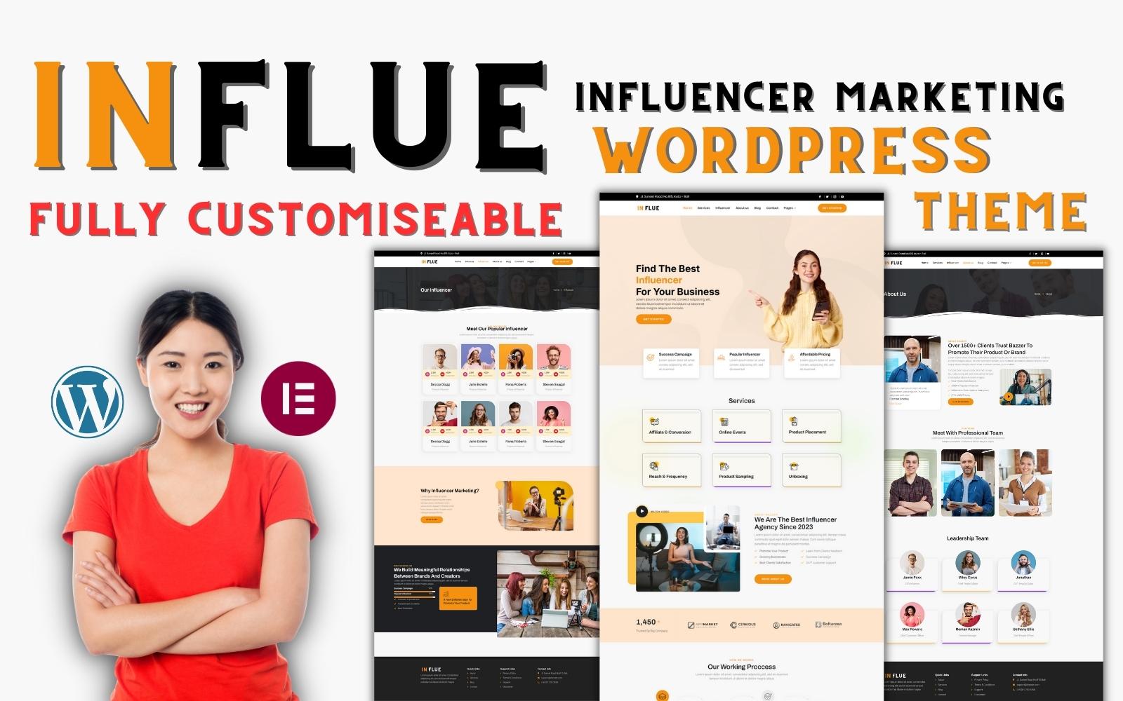 Influe - A Premium WordPress Theme For Influence Marketing – SEO & Digital Agency
