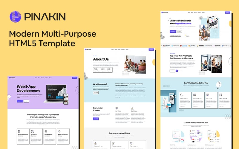 Pinakin - Multipurpose Web Agency HTML5 Template