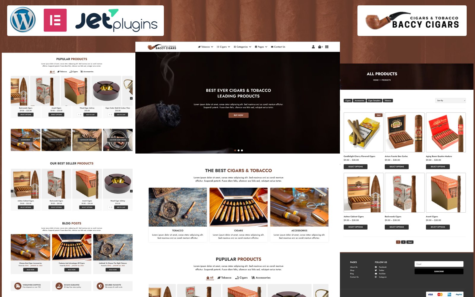 Baccy Cigars - Cigars & Tobacco WordPress Template