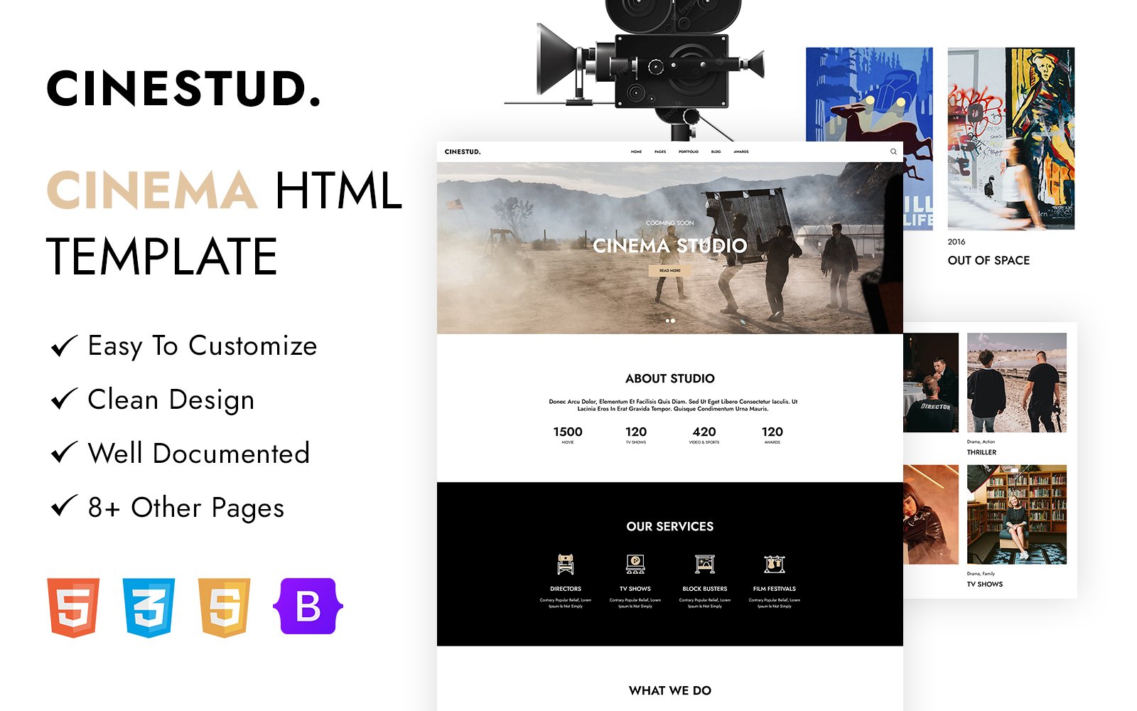 Cinestud - Cinema And Movie HTML5 Website Template