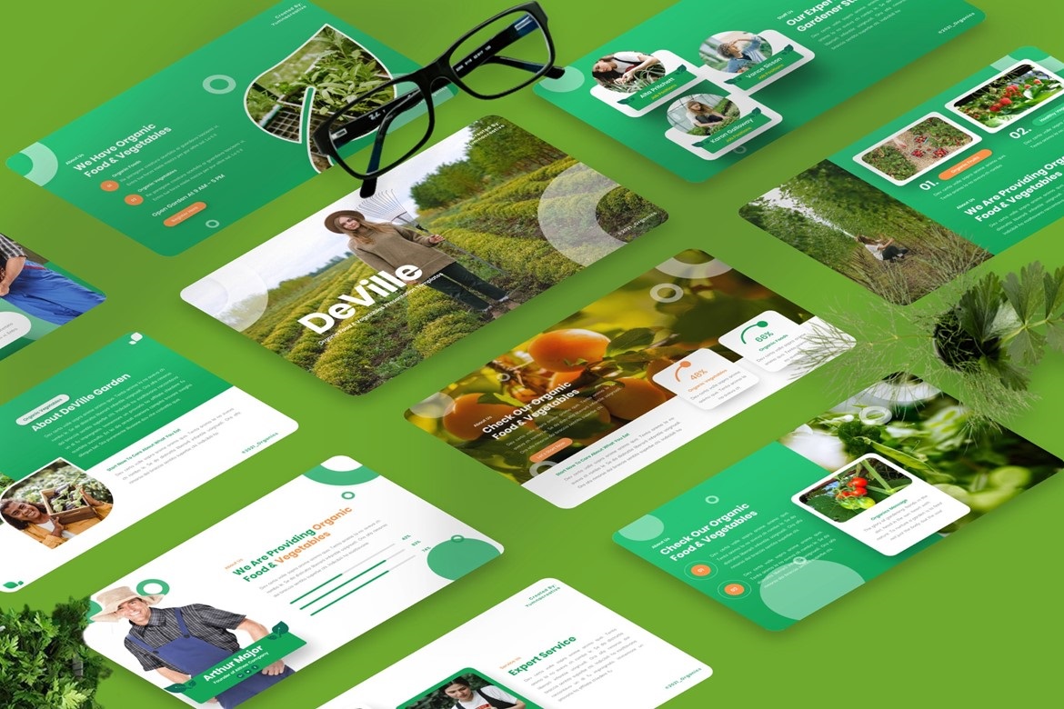 Deville - Organic Food & Vegetables Powerpoint Template