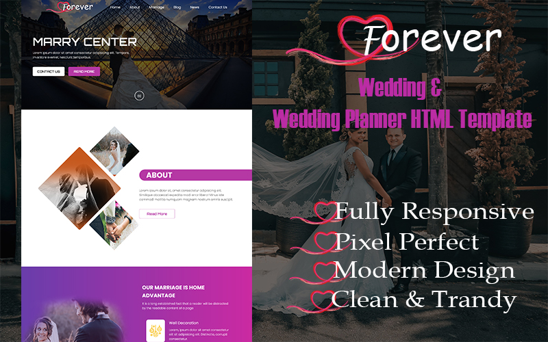 Forever - Wedding & Wedding Planner HTML Template