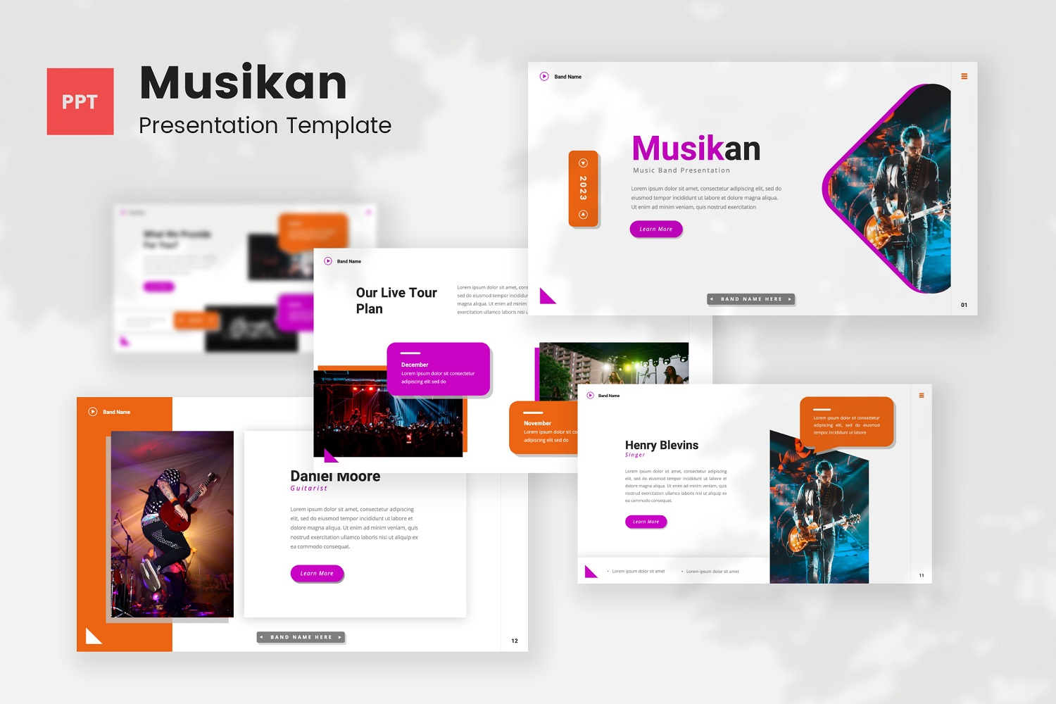 Musikan — Music Band Powerpoint Template