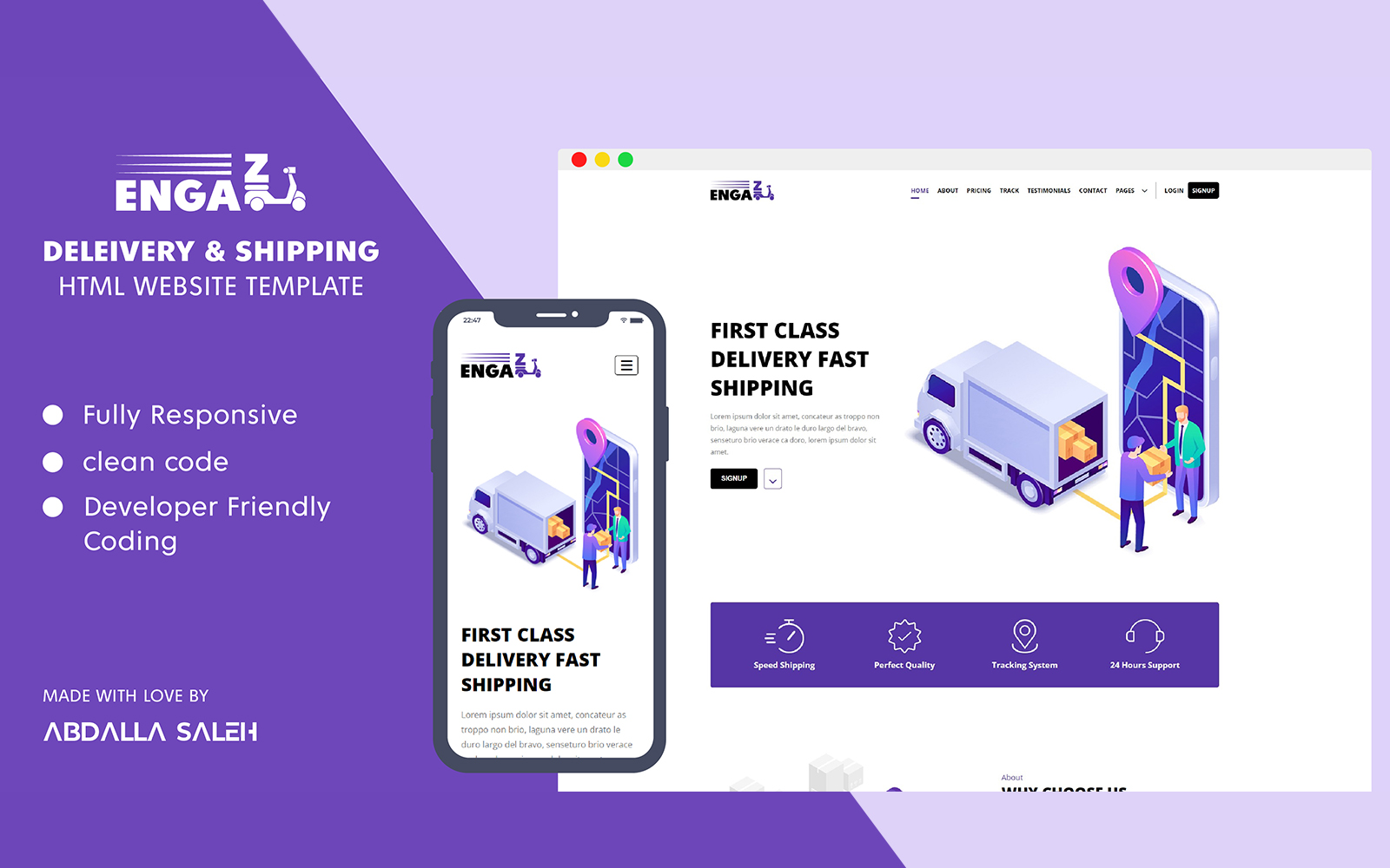 Delivery & Shipping - [no framework] HTML Website Template