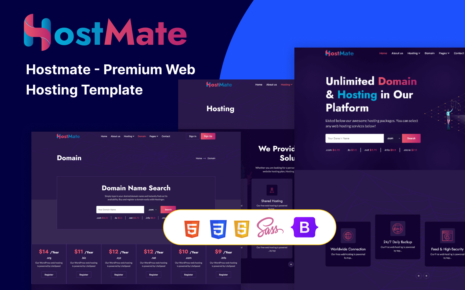 Hostmate - Premium Web Hosting HTML Template