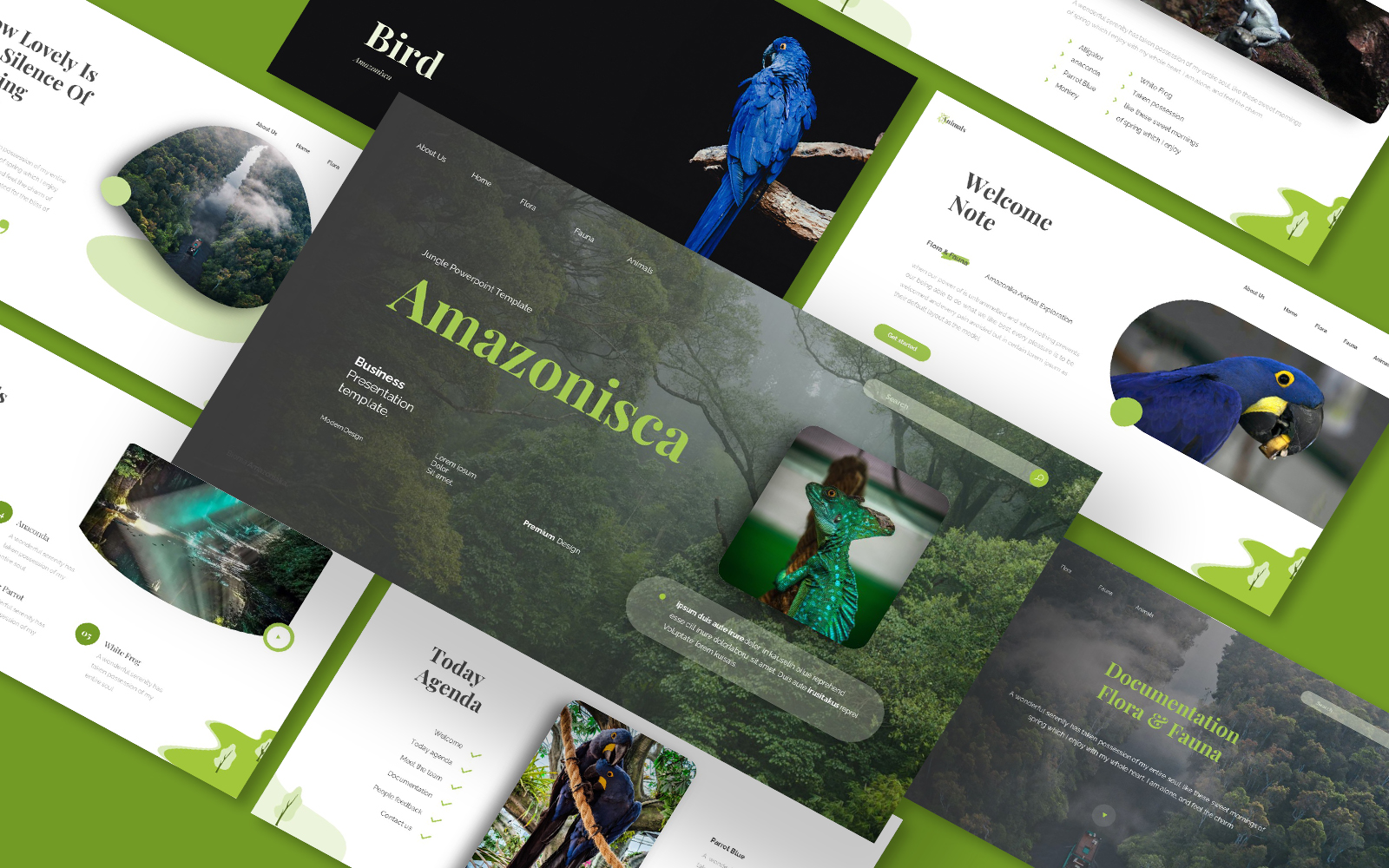 Flora And Fauna Amazonisca Powerpoint Template