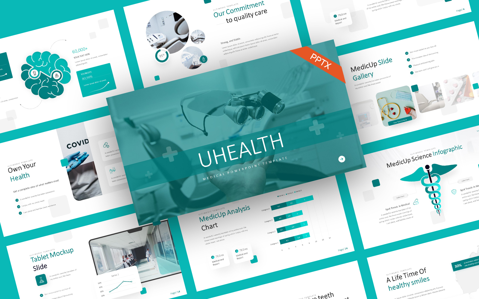 Uhealth Modern Medical PowerPoint Template