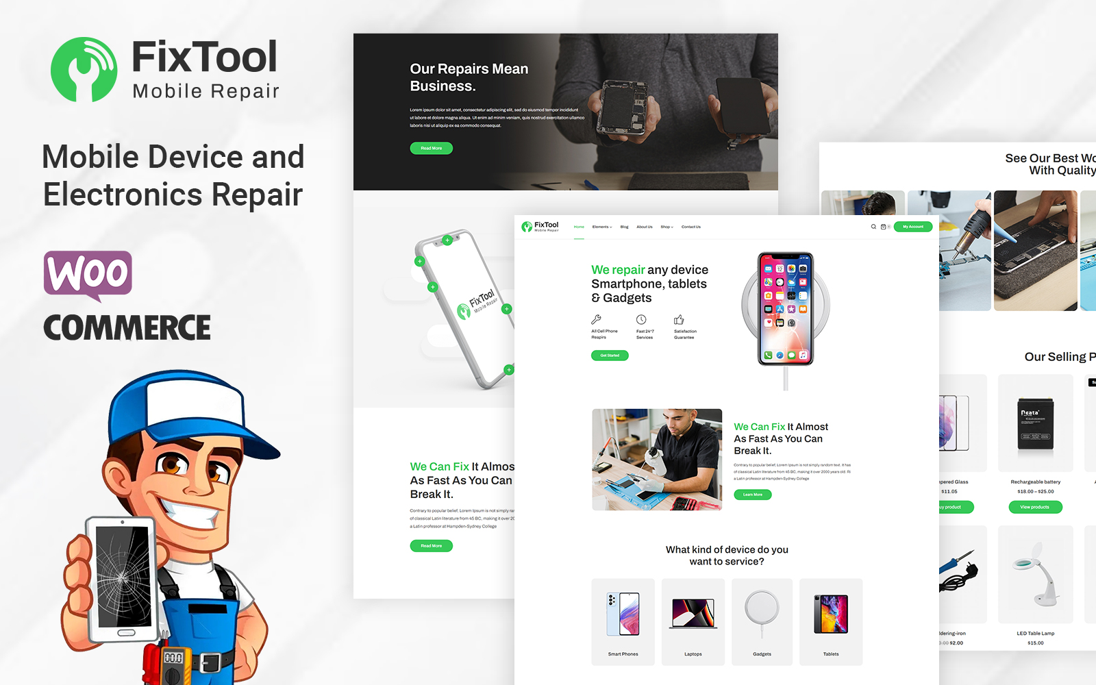 Fixtools - Electronics, Mobile and Repair Service WooCommerce Theme
