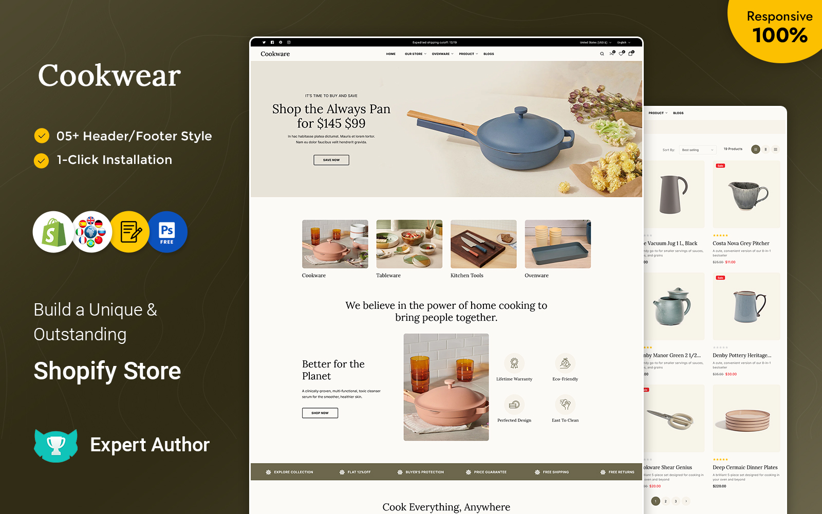 Cookware - Appliances, Kitchen and Crockery Shopify Multipurpose Responsive Theme