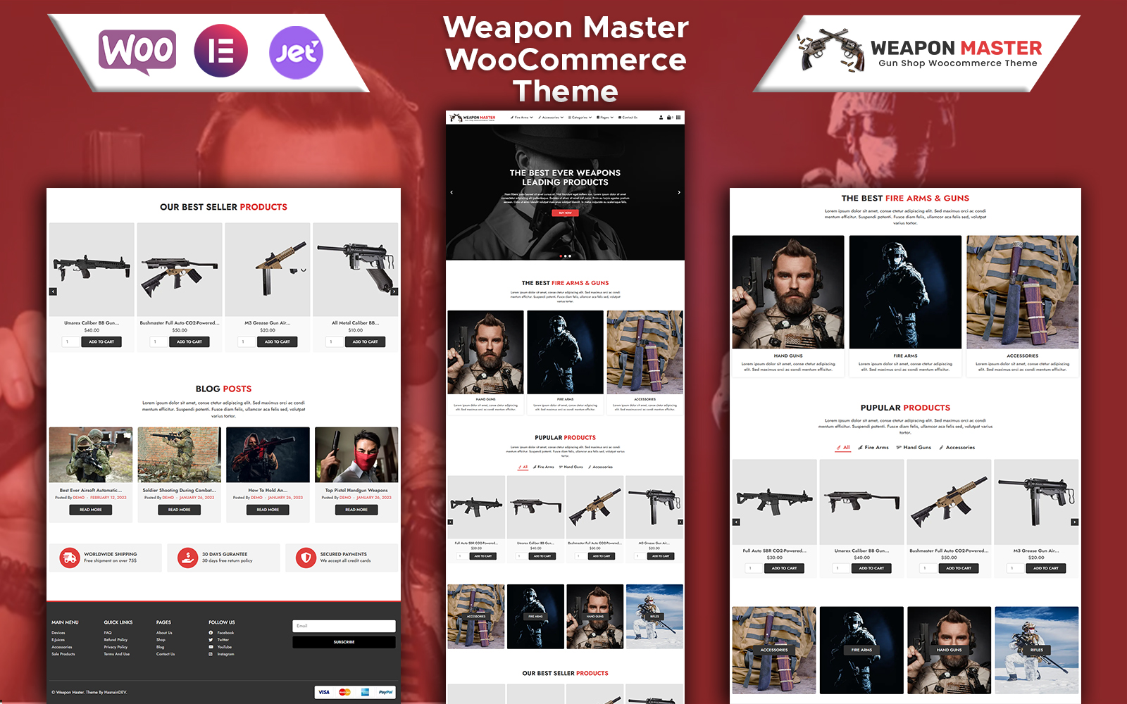 Weapon Master - Gun Shop WooCommerce Theme