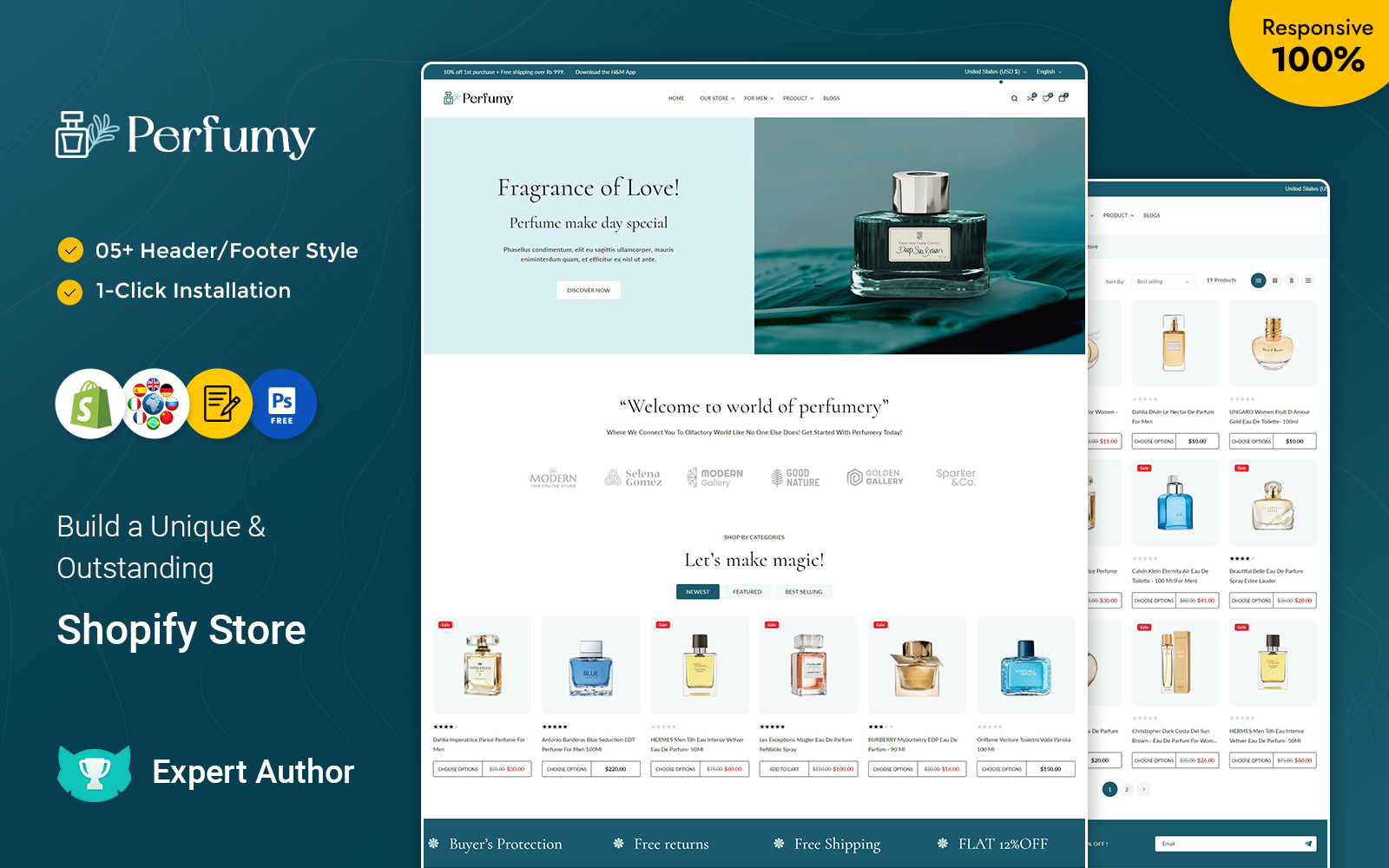 Perfumy - Perfumes, Deos and Fragrances Shopify Responsive Theme