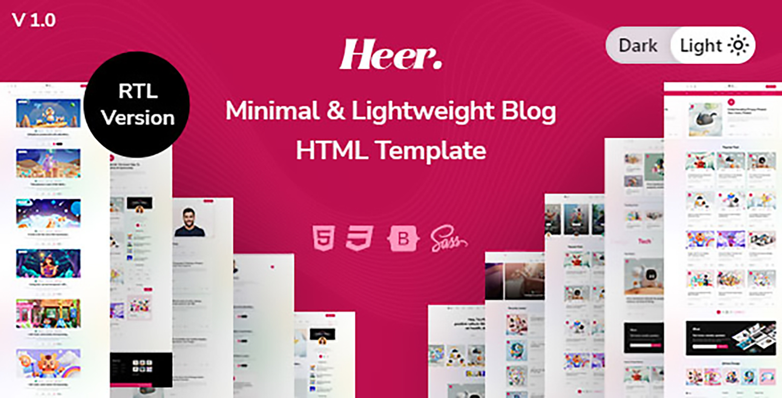 Heer - Minimal & Lightweight Blog HTML Template