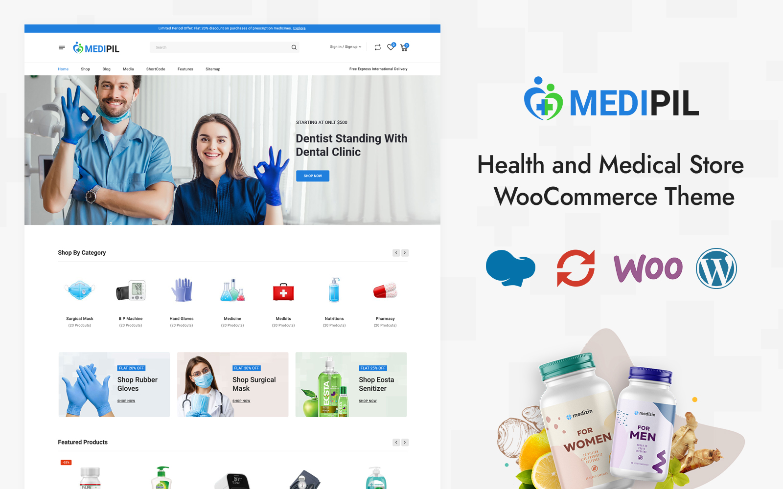Medipil - Pharmacy and Medical Store WooCommerce Theme