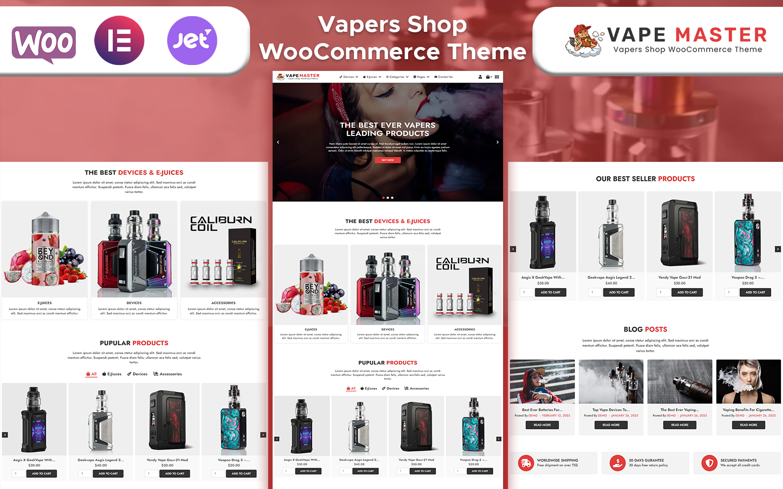 Vape Master - Vapers & Tobacco Shop WooCommerce Theme