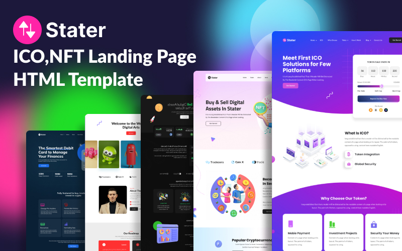 Stater - ICO & NFT Landing Page HTML Template