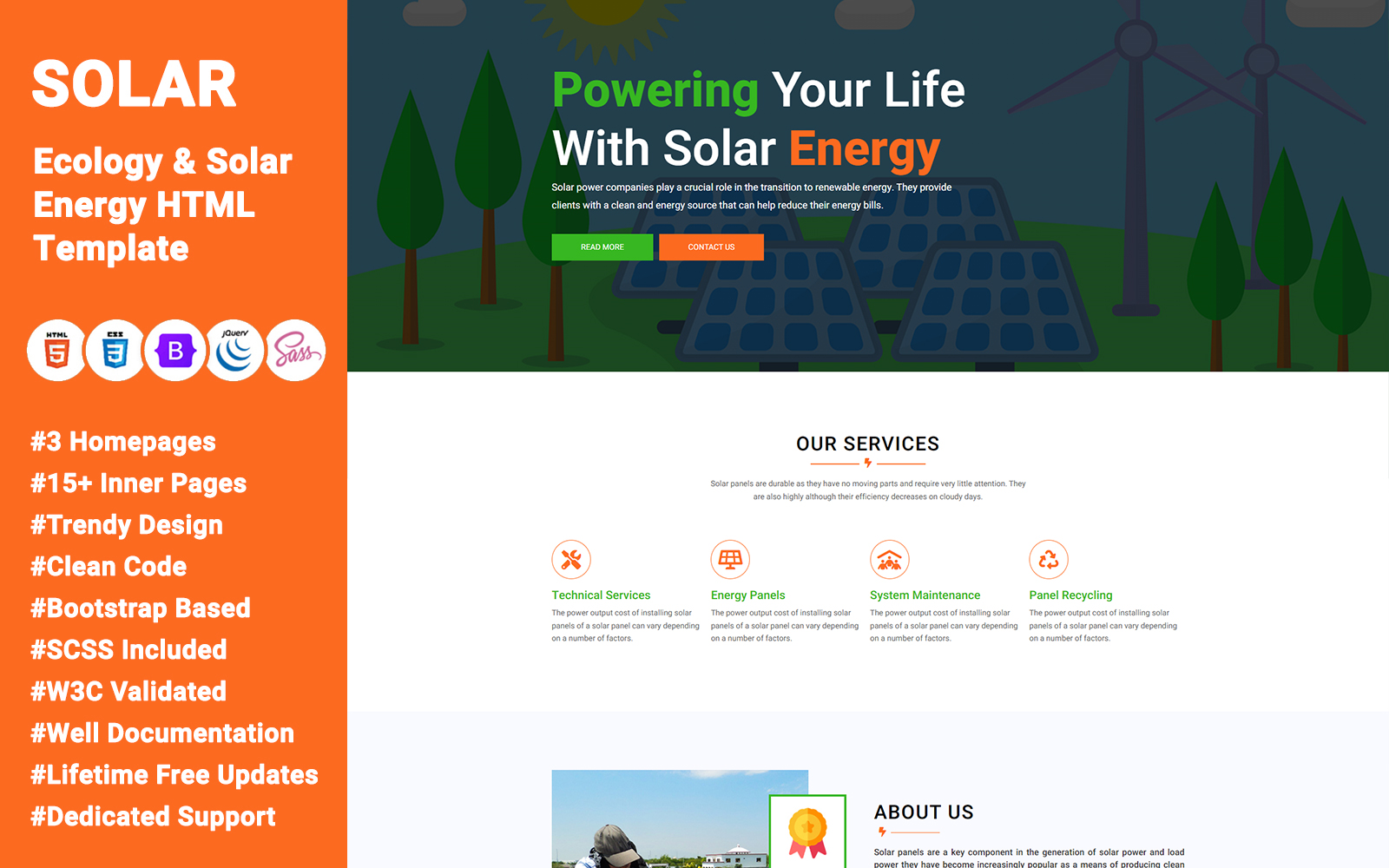 Solar - Ecology & Solar Energy HTML Template
