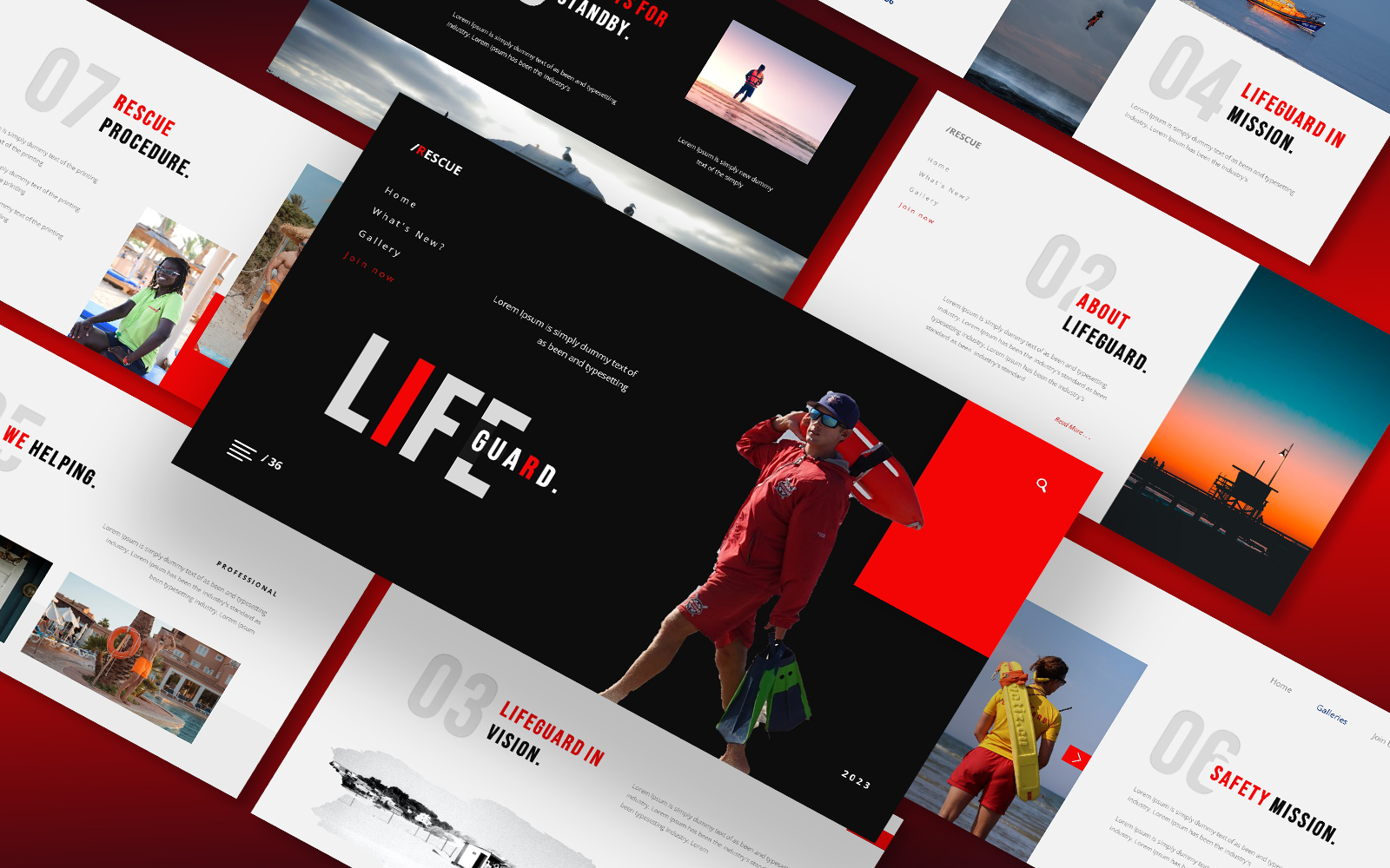 Life Guard Powerpoint Template