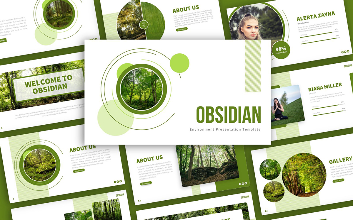 Obsidian Environment PowerPoint Presentation Template