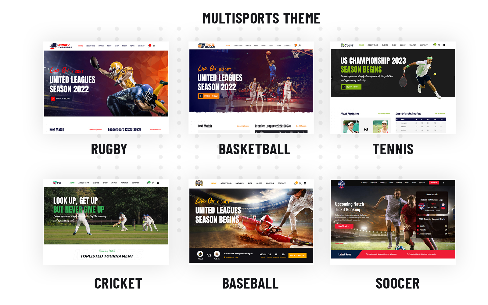 Gambol - Multi Sports HTML5 Website Template