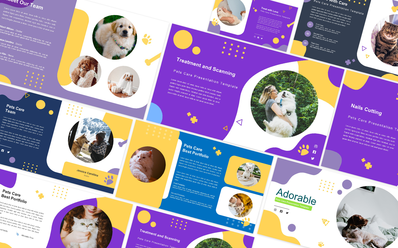 Adorable Pets Care Powerpoint Template