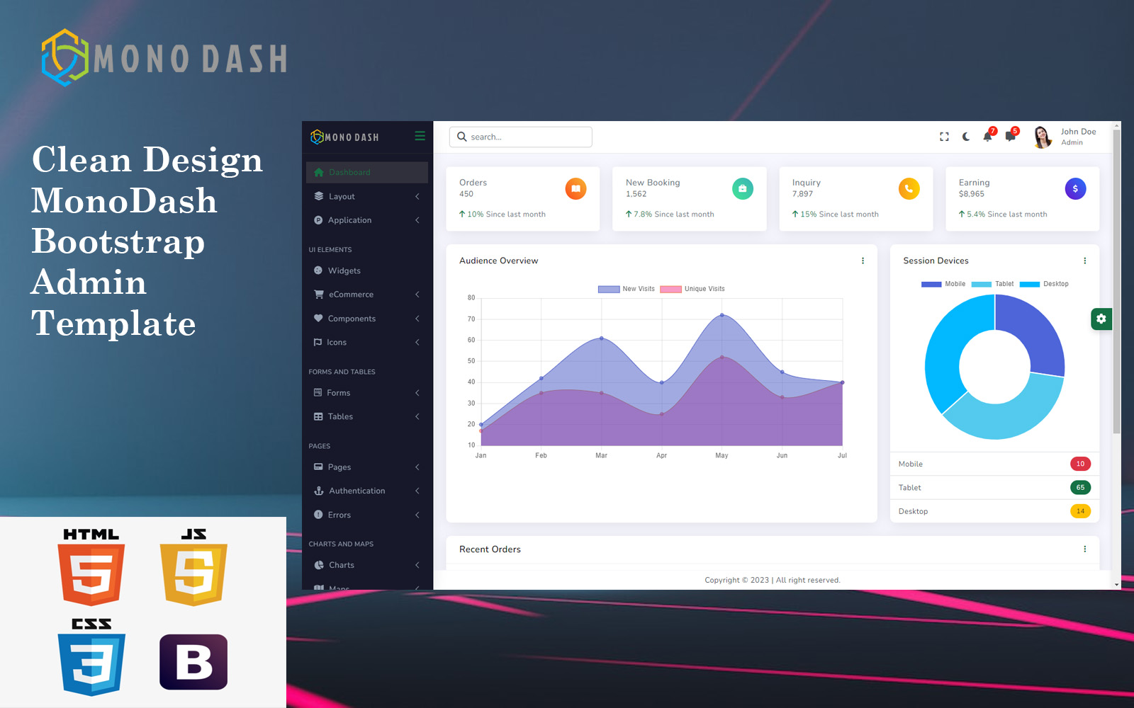 MonoDash - Admin Dashboard Bootstrap 5 Template