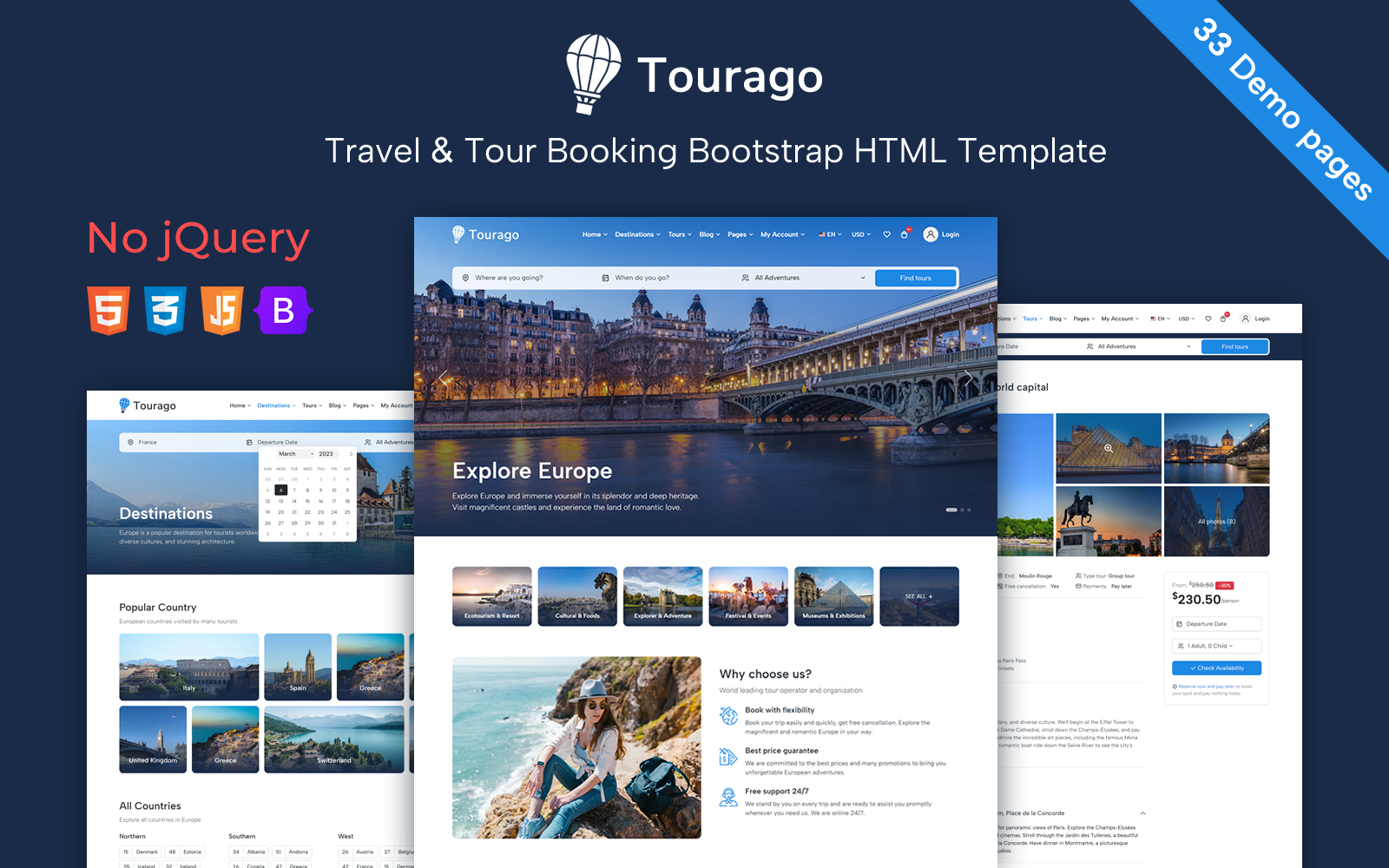 Tourago - Travel & Tour Booking Bootstrap HTML Template