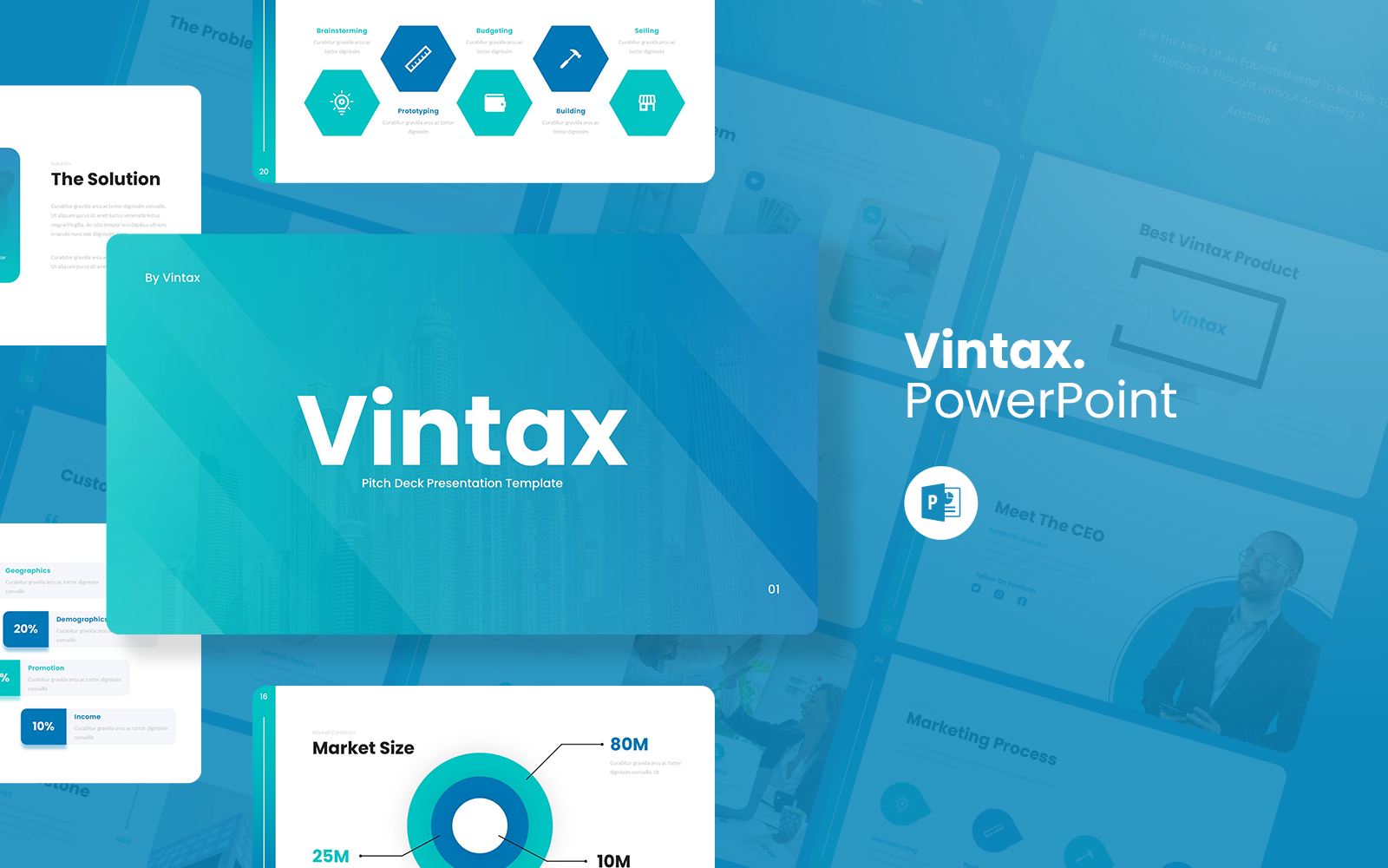Vintax - Multipurpose Pitch Deck PowerPoint Template