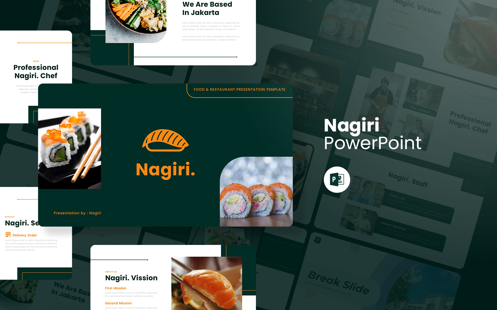 Nagiri - Food And Restaurant Presentation PowerPoint Template