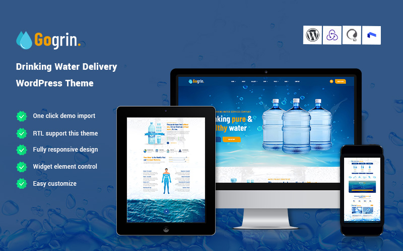 Gogrin - Drinking Water Delivery WordPress Theme