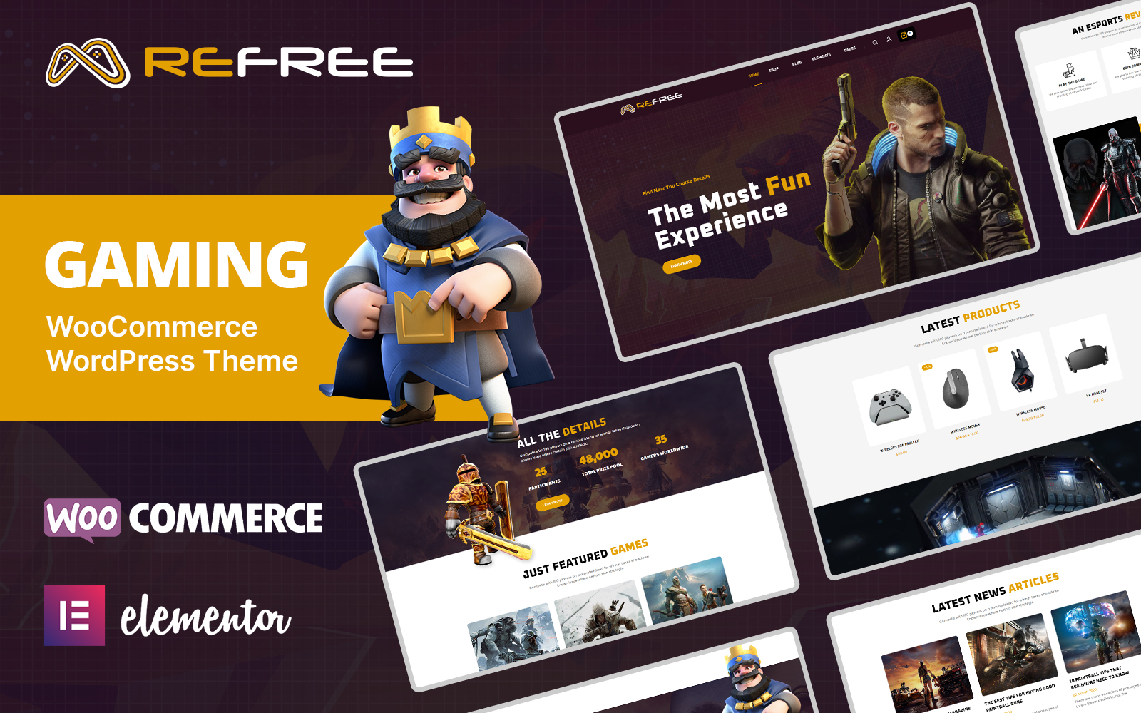 Refree Game and eSports WooCommerce Theme