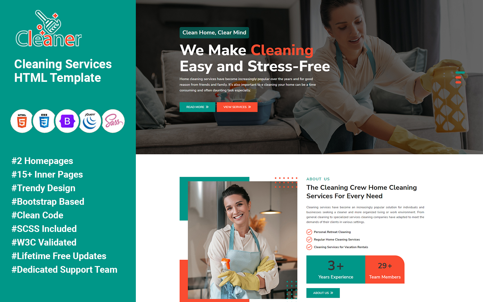 Cleaner - Cleaning Services HTML Template