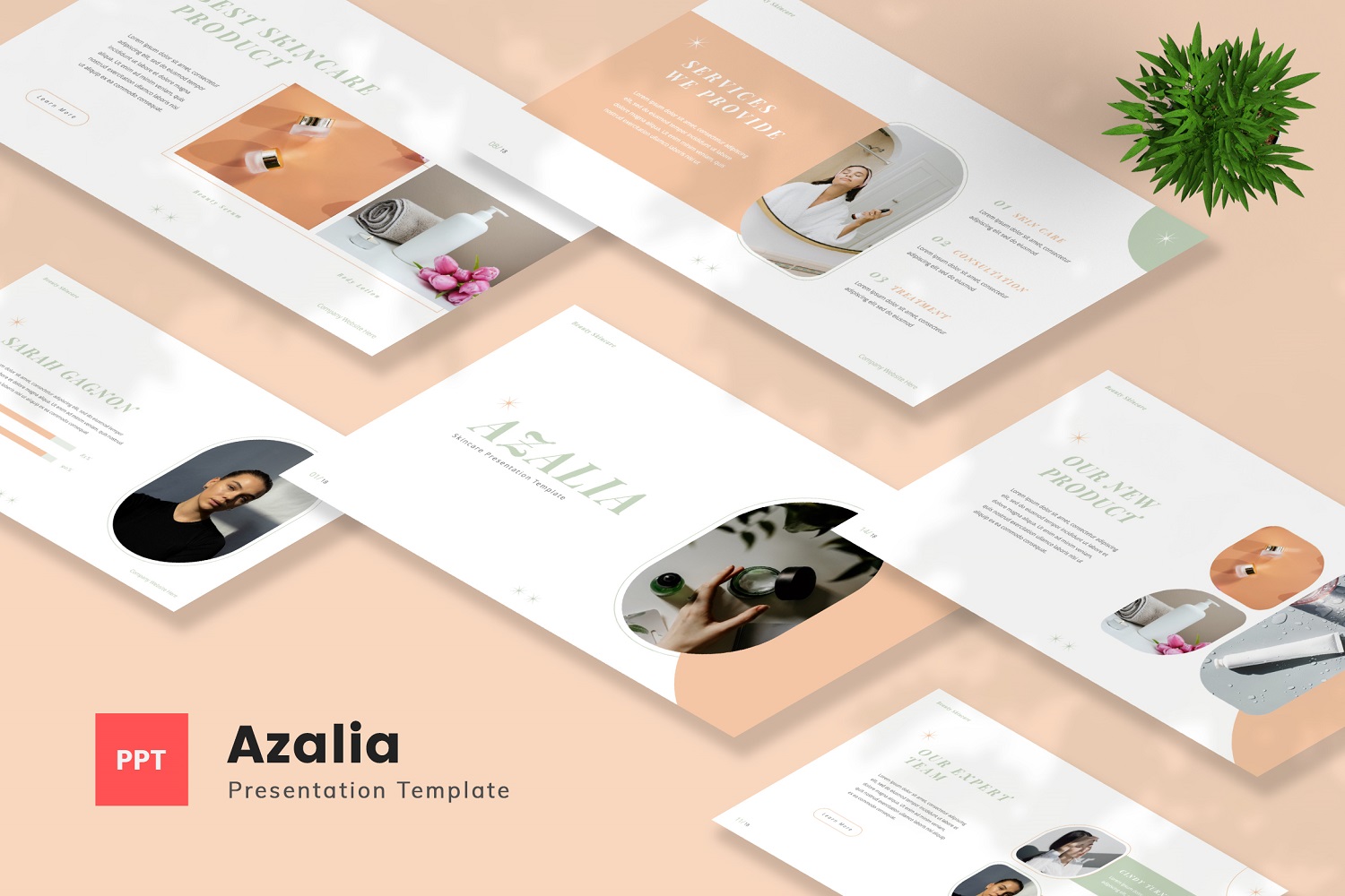 Azalia — Skincare Powerpoint Template