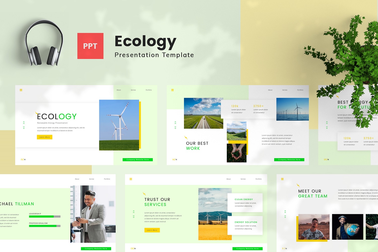 Ecology — Renewable Energy Powerpoint Template