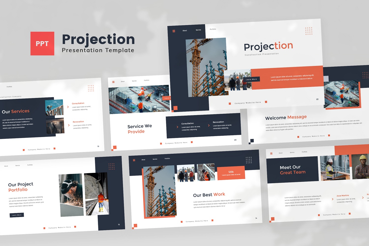 Projection — Construction Powerpoint Template