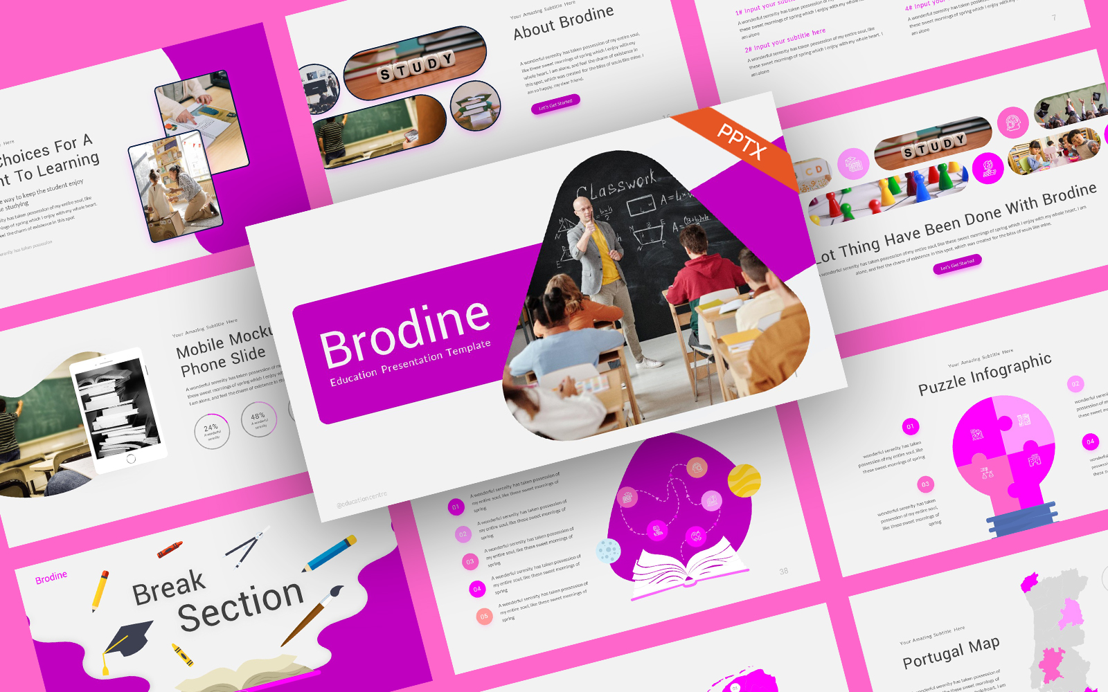 Brodine Creative Education PowerPoint Template