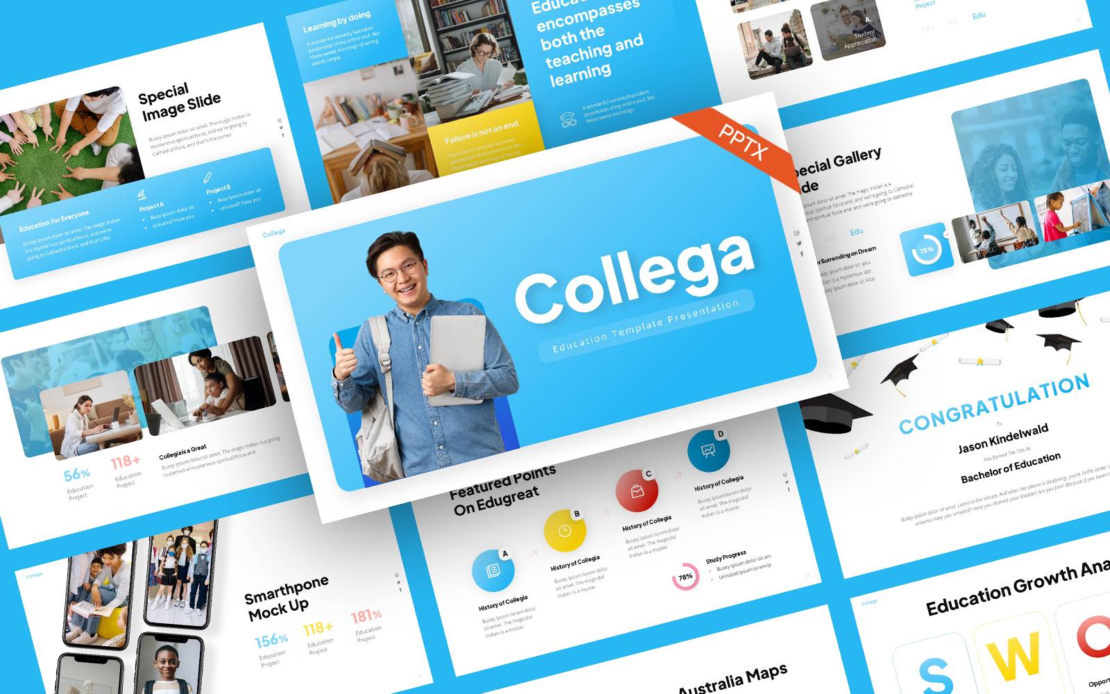 Collega Professional Education PowerPoint Template