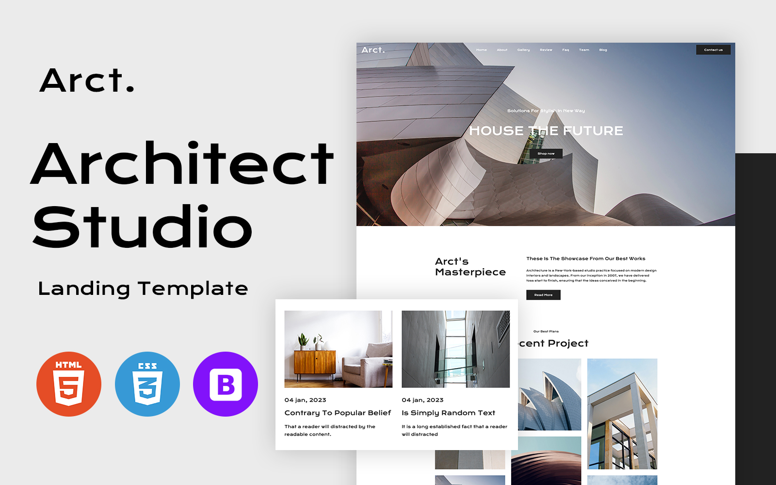Arct - Architecture Bootstrap HTML5 Landing Page Template