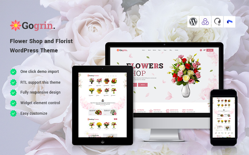 Gogrin - Flower Shop and Florist WordPress Theme