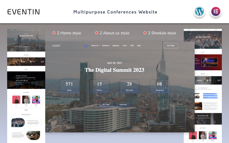 Eventin - Multipurpose Conferences Website Elementor Wordpress Theme