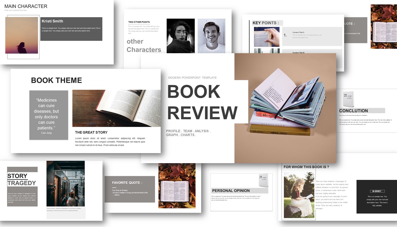 Book Review PowerPoint Template - Awesome Slides